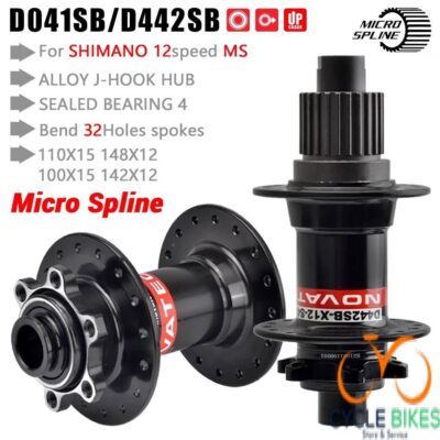NOVATEC Boost Thru-Axle Hubs – Shimano 12-Speed Micro Spline Compatible