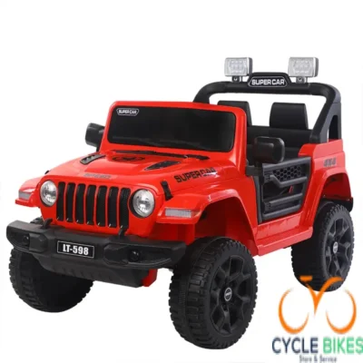 Electric Kids Jeep Wrangler Ride-On Toy – Red