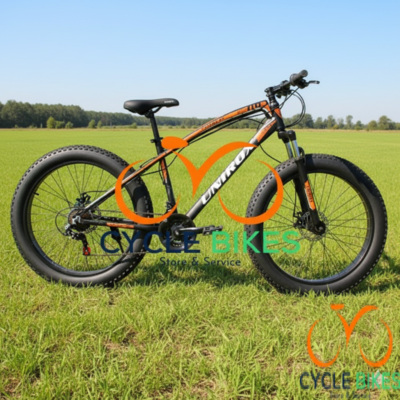 Unirox Fatbike – 26″ with 4.0″ Fat Tires (Orange, 8-Speed, Disc Brakes)