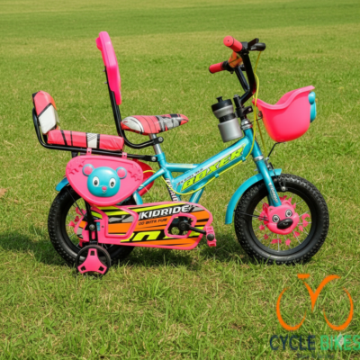 Kidride Boxer Sport Bike – 12 Inch, Pink/Green (For Kids 1–4 Years)