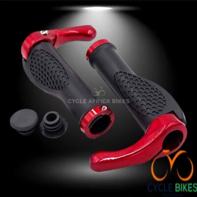 Bicycle Handle Grips with Horns Red