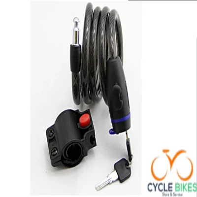 Anti-theft Bike Bicycle Lock Stainless Steel Cable Coil For Castle Motorcycle Cycle Mtb Bike Security Lock With 2 Key