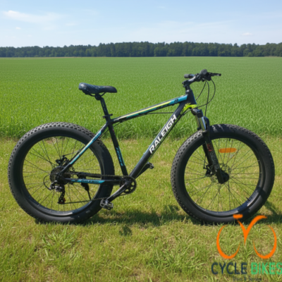Raleigh Fatbike – Lightweight Mountain Bike, 26″ × 4.0″ Fat Tires with Lockout Suspension