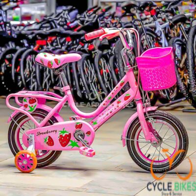 Beautiful Pink Girls Strawberry Bicycle Size 12 Kids Bike