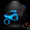Bicycle Handle Grips with Horns Blue