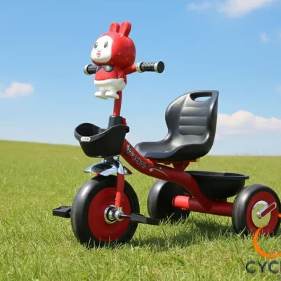 [TC3855] Kids Rabbit Tricycle with Storage Basket – Ages 0–4