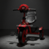[TC4566] Lucky Kids Tricycle – Stable 3-Wheel Toddler Ride-On Bike (Red & Black)